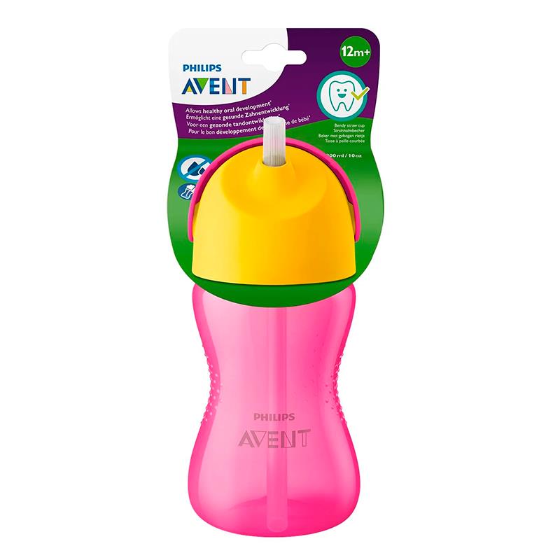 COPO PHILIPS AVENT C/CANUDO SCF798/02 300ML ROSA
