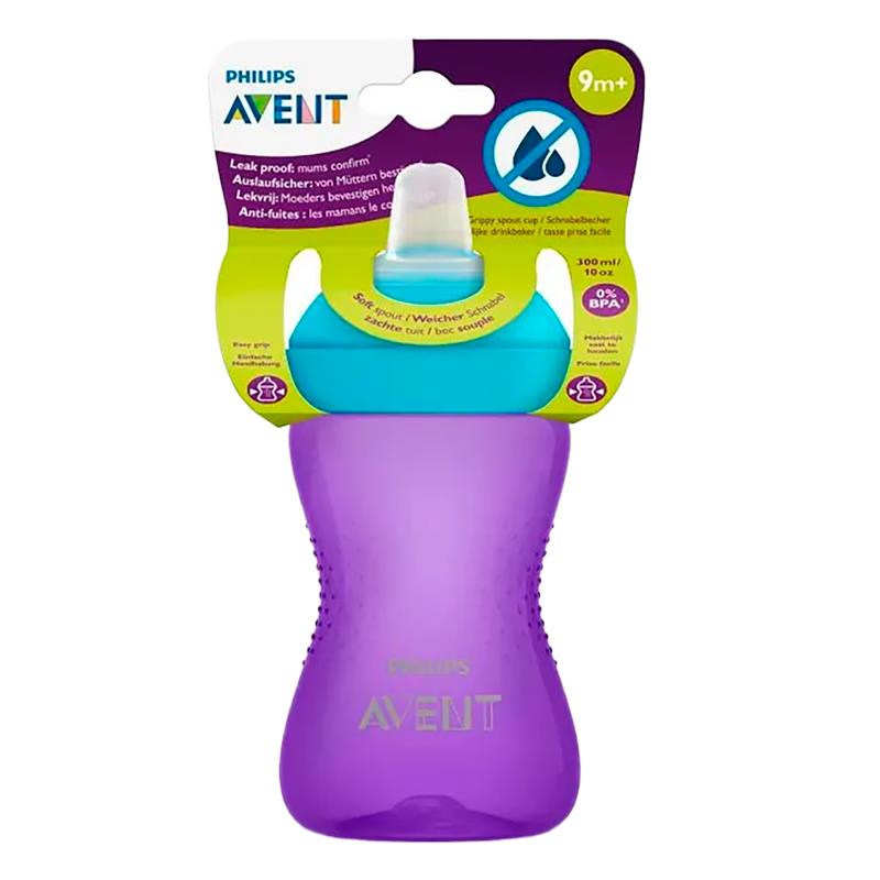 COPO PHILIPS AVENT C/BICO FLEXIVEL 300ML SCF802/02 ROXO