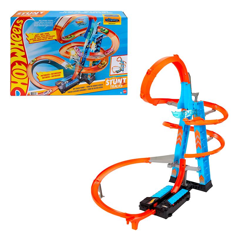 PISTA DE CORRIDA MATTEL HOT WHEELS PISTA TORRE DE COLISAO AEREA GJM76