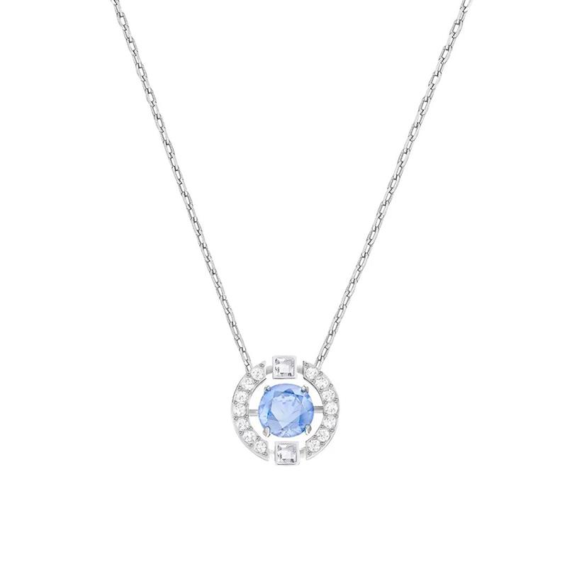 COLAR SWAROVSKI UNA NECKLACE HEART 5604195 FUCHSIA CRYSTAL