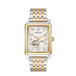 RELOGIO DE PULSO AUTOMATICO MASCULINO BULOVA PRATA/DOURADO 33MM 98A308