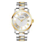 RELOGIO BULOVA MASCULINO 98B391 ANALOGICO OURO PRATA