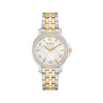 RELOGIO DE PULSO QUARTZ FEMININO BULOVA DUAS CORES COURO 34MM 98L249