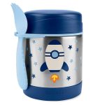 POTE TERMICO SKIP HOP PARA BEBE COM COLHER 9N780610 FOGUETE AZUL