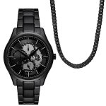 KIT RELOGIO ANALOGICO MASCULINO ARMANI EXCHANGE AX7160SET PRETO