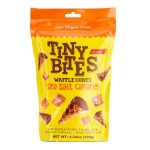 MINI CASQUINHA DE WAFFLE BEEMAX TINY BITES SEA SALT CARAMELO 15,1% CACAU 120G