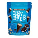 MINI CASQUINHA DE BISCOITOS E CREME BEEMAX TINY BITES 12,4% CACAU 80G