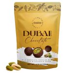 TRUFAS DE CHOCOLATE AO LEITE BEEMAX RECHEADAS C/CREME DE PISTACHE E KADAIFI CROCANTE 120G