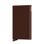 PROTETOR DE CARTAO SECRID MASCULINO 4 CARTOES EM RELEVO OU 6 PLANOS MARROM ESCURO