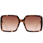 OCULOS DE SOL FEMININO CAROLINA LEMKE TAM 56 17 145 CL938402 MARROM BEGE DEMI