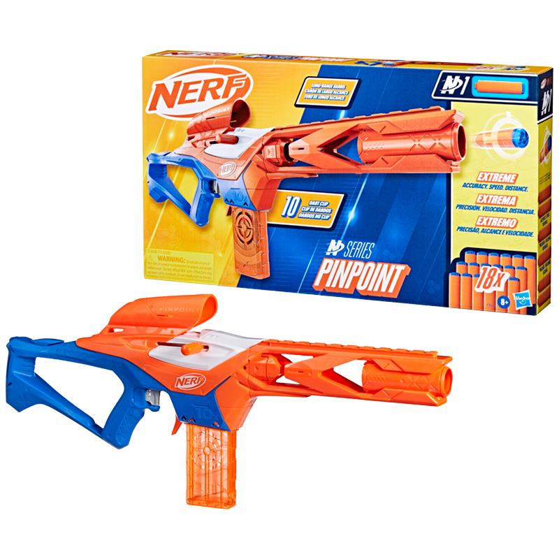 LANCADOR DE DARDOS HASBRO NERF N SERIES PINPOIN + 18 DARDOS