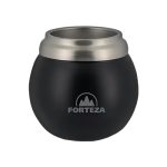 CUIA PARA MATE DE ACO INOXIDAVEL CLASSIC FORTEZA PRETO 210ML FZ-M21K