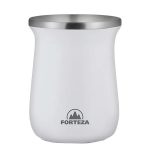 CUIA PARA MATE DE ACO INOXIDAVEL FORTEZA CLASSIC WHITE 260ML FZ-M26W