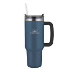 JARRA TERMICA DE ACO INOXIDAVEL FORTEZA FLIP STRAW AZUL MARINHO 1.2L FZ-S120NB