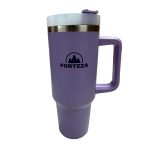 JARRA TERMICA DE ACO INOXIDAVEL FORTEZA STRAW ROXO 900ML FZ-S90P