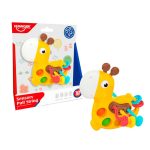 BRINQUEDO HUANGER GIRAFA SENSORIAL COM CORDAS HE0196 AMARELO