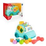 CARRINHO HUANGER C/BLOCOS DE ENCAIXE E MUSICA HE0547