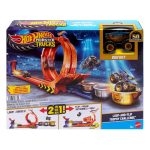 PISTA LANCADORA DE CARRINHOS MATTEL HOT WHEELS MONSTER TRUCKS BIGFOOT COMPETITION EXTREME TURNING