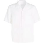CAMISA MASCULINA CALVIN KLEIN ADULTO MC CUBAN BRANCO TAM S