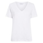 CAMISETA FEMININA CALVIN KLEIN ADULTO MC SS LINEN BLEND VNK TOP BEIGE TAM S