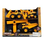 CONJUNTO DE BRINQUEDO EM VEICULOS DE CONSTRUCAO ML5623 AMARELO E LARANJA