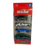 CONJUNTO DE BRINQUEDO SIX SIX ZERO CARROS DE CORRIDA METALICOS 1:64 4UN 660S155 ML5727