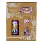 KIT CHRISTINA MAY CREME DE MAO 75ML SABONETE EM BARRA 190G CREME DE BANHO 500ML ENGLISH LAVENDER