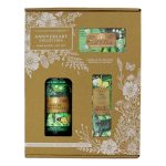 KIT CHRISTINA MAY CREME DE MAO 75ML SABONETE EM BARRA 190G CREME DE BANHO 500ML LILY OF THE VALLEY