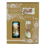 KIT CHRISTINA MAY CREME DE MAO 75ML SABONETE EM BARRA 190G CREME DE BANHO 500ML JASMINE WILD STRAWBERRY