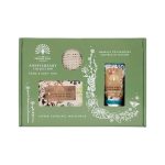 KIT CREME DE MAOS CHRISTINA MAY SABONETE EM BARRA SACO DE SISAL JASMINE WILD STRAWBERRY 190G